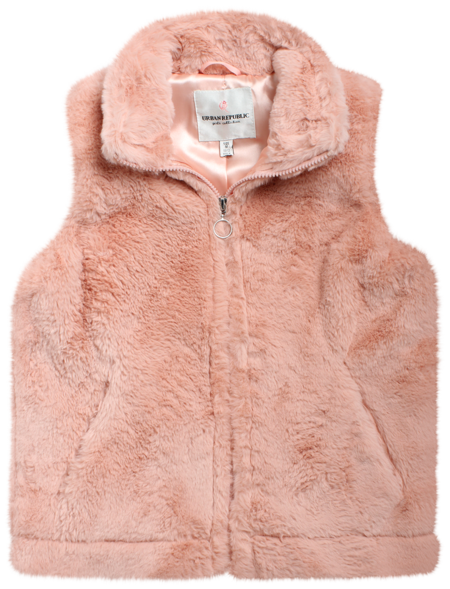 URBAN REPUBLIC Girls' Faux Fur Vest - Sherpa Fleece Sleeveless Outerwear Overcoat (Sizes: 7-16)
